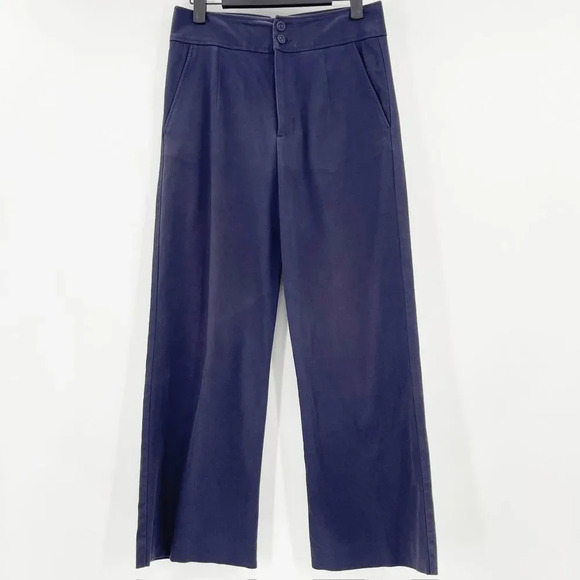 Comptoir des Cotonniers Navy Blue Pleated Tailored Trouser Pants Womens Size XXS - Picture 1 of 4